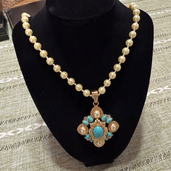 Joan Rivers , 48 inch bead and turquoise necklace … - Picture 8 of 8